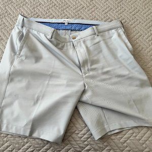 Peter Millar Flat Front Golf Shorts Bone Size 40